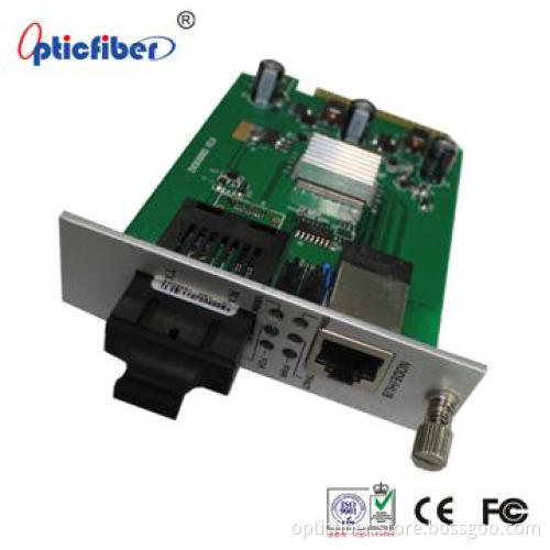 Media Converter Card with 10/100/1000M Duplex Fiber Slot